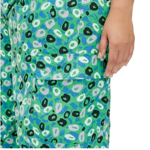 NWT DVF X Target Women’s Utility Jazz Dot Green Cargo Pants - Picture 4 of 4